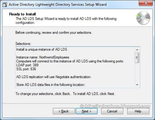 Install AD LDS LDIF Files