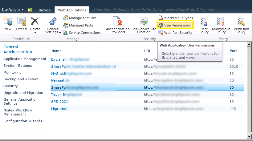 sharepoint web application read only