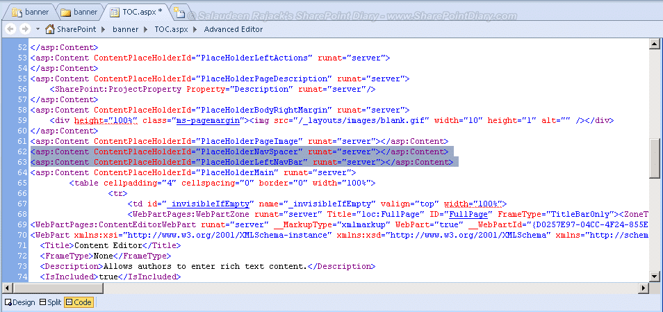 sharepoint 2010 quick launch missing from web part page