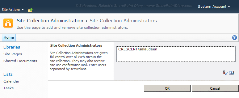 remove site collection administrator powershell