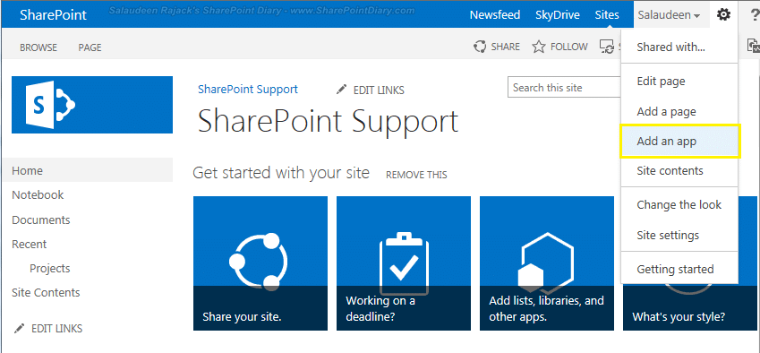 add promoted links sharepoint 2013