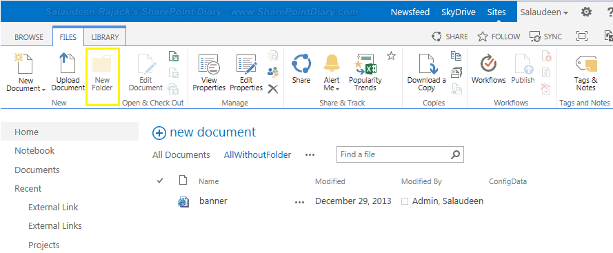 New Folder button disabled in sharepoint 2010, 2013