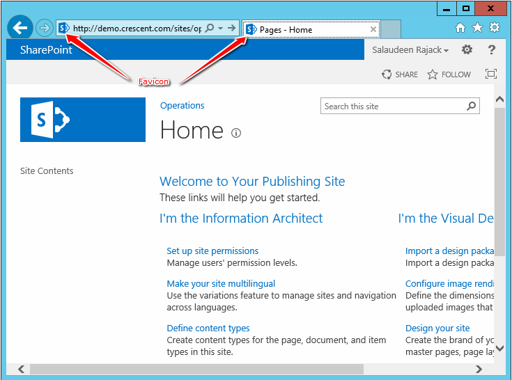 Change Favicon in SharePoint 2013