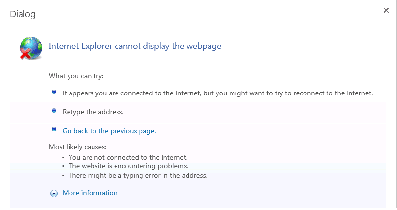 Internet explorer cannot display the webpage error on sharepoint 2010 web application creation