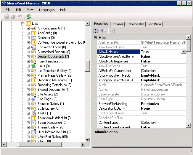 sharepoint list column enable disable delete option