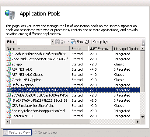 list IIS App Pools Service Accounts