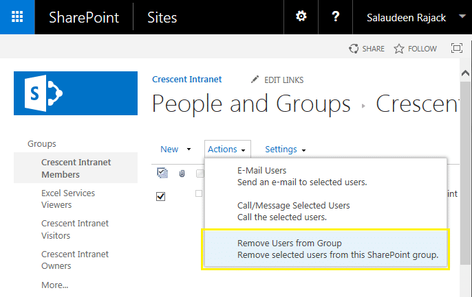 remove user from sharepoint group using powershell