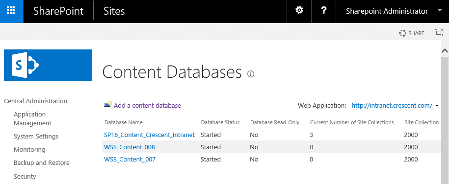 Content Database in SharePoint