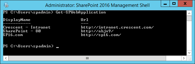 get all web applications sharepoint powershell