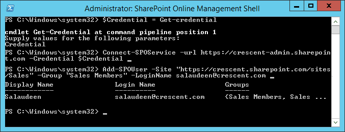 add user to group in sharepoint online using powershell