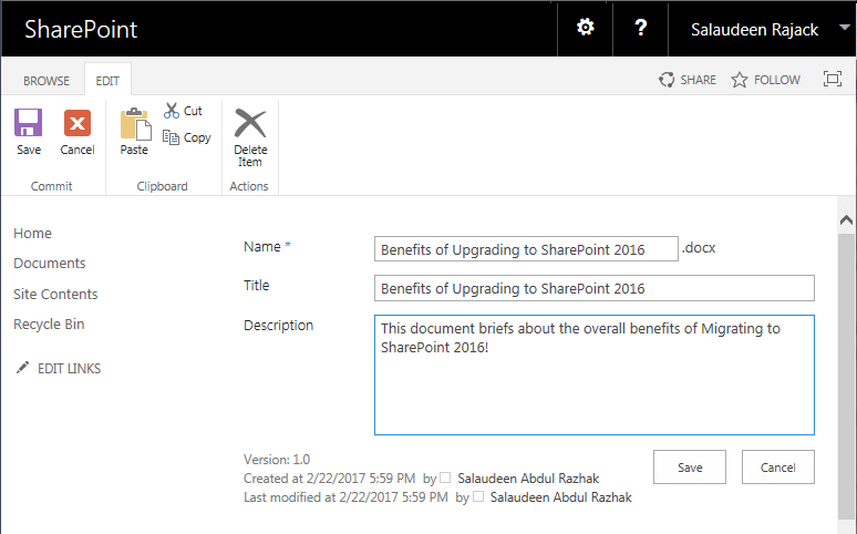 rich text field in sharepoint document library