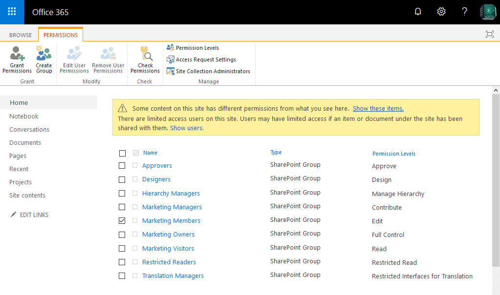 sharepoint online change group name