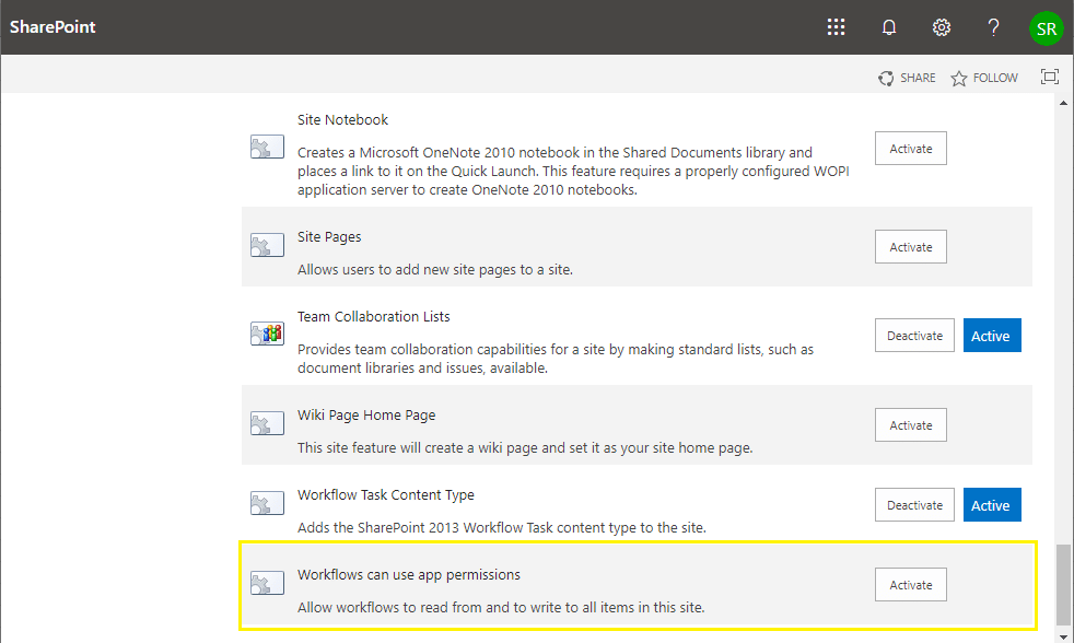 App Step grayed out in SharePoint Designer