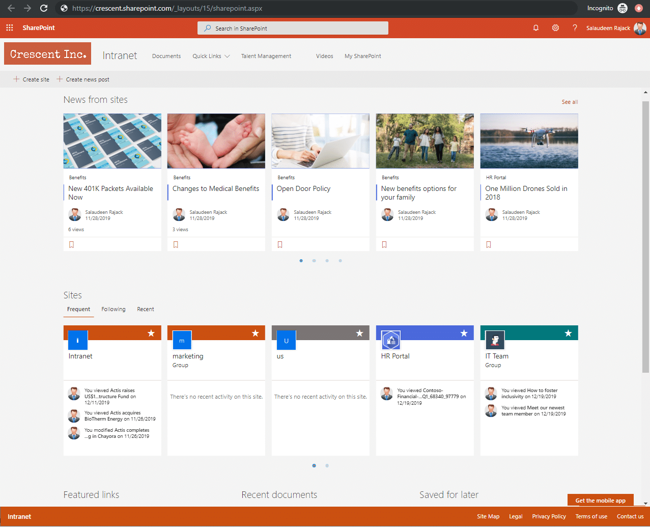 Getting Started with Home Site in SharePoint Online - SharePoint Diary