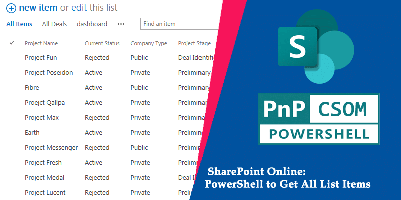 SharePoint Online Get All List Items using PowerShell