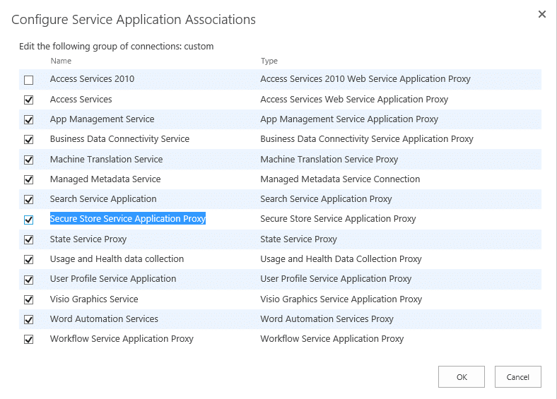 service application association in sharepoint 2016