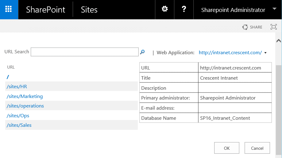 sharepoint get all site collections in web application
