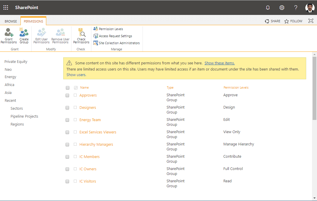 grant access to lists with unique permission in sharepoint online