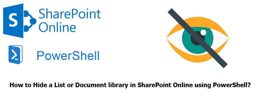 hide list or document library in sharepoint online using powershell