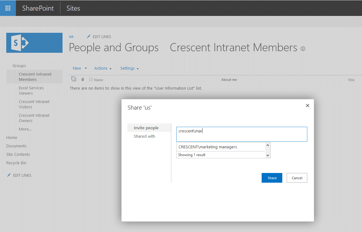 sharepoint add active directory group to sharepoint group