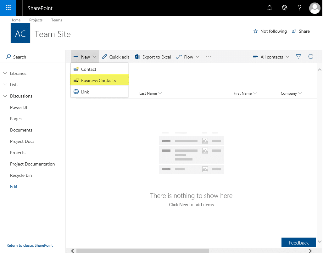 sharepoint online add list item with specific content type