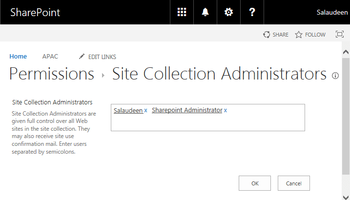 sharepoint online get site collection admin powershell
