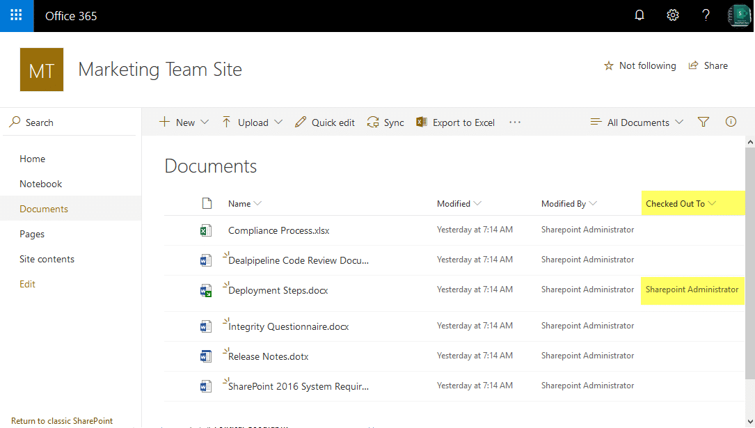 sharepoint online powershell get checked out files