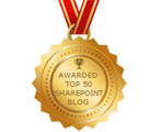 Awarded Top 50 SharePoint Blog