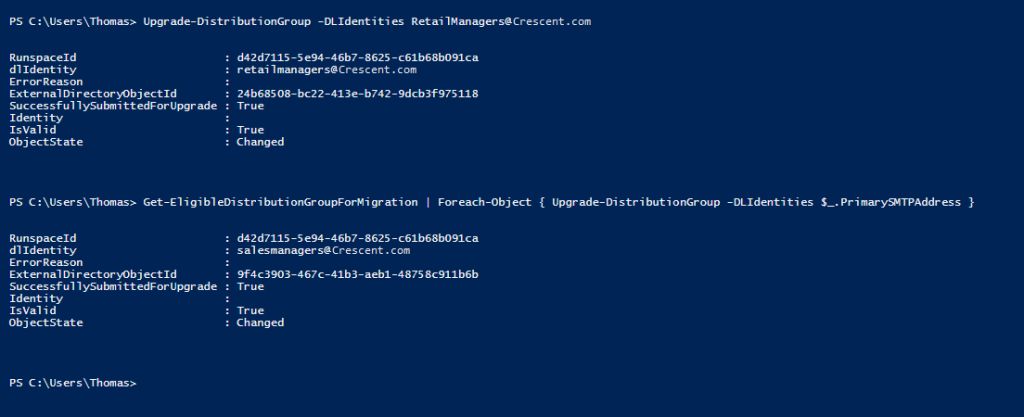 convert distribution list to office 365 group powershell
