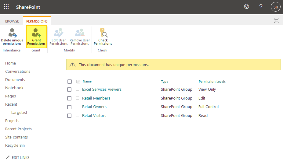 grant access to a file in sharepoint online
