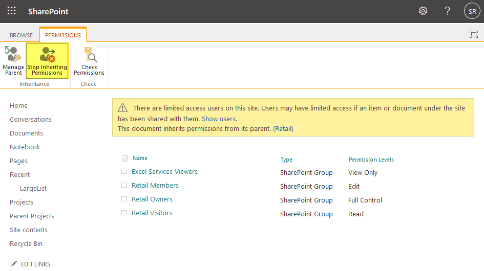 set access to a file in sharepoint online