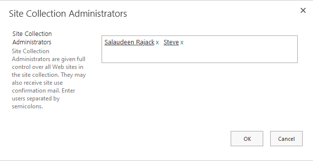 how to add site collection administrator in sharepoint online