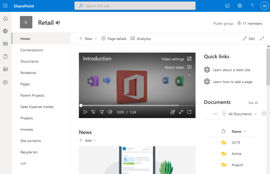 embed video in sharepoint online
