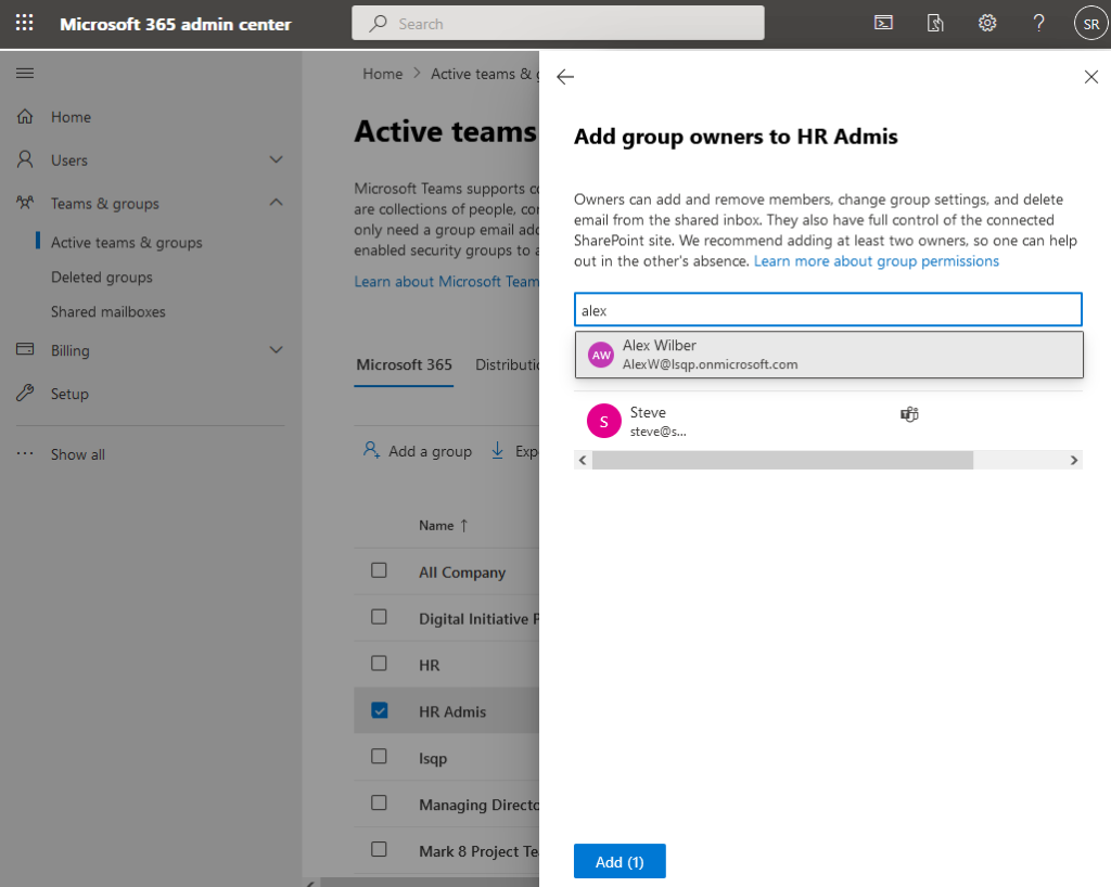 how to add owners to an office 365 group