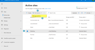 site collection administrator in sharepoint online