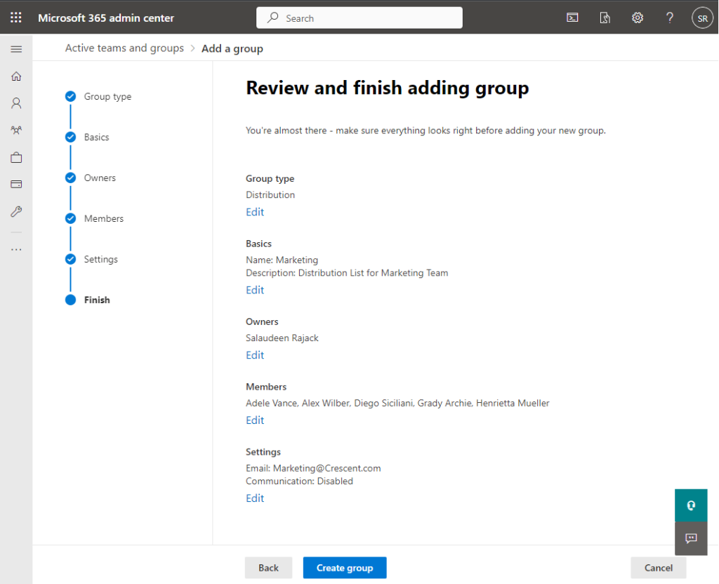 How to add new distribution list in office 365