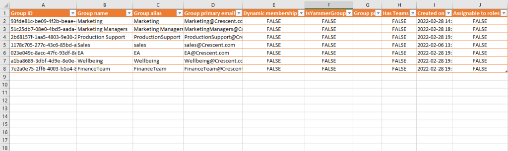 office 365 export groups to csv