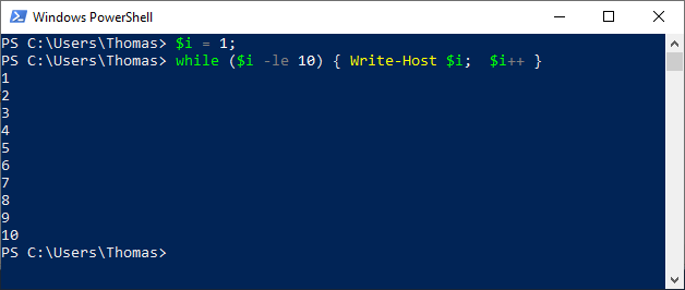 PowerShell While
