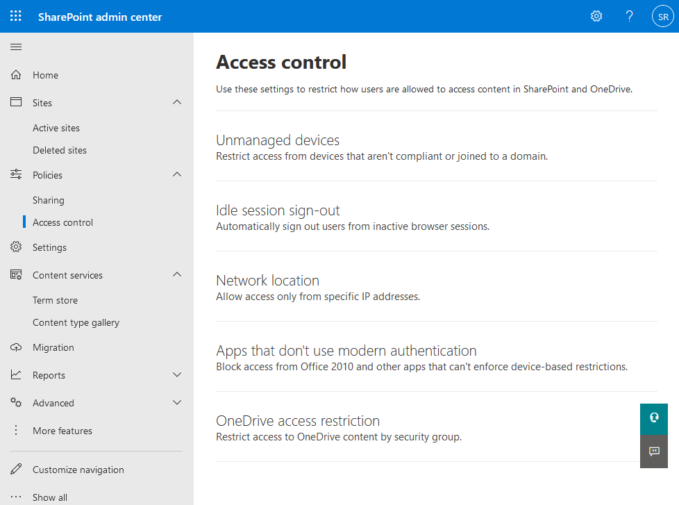 sharepoint online access control